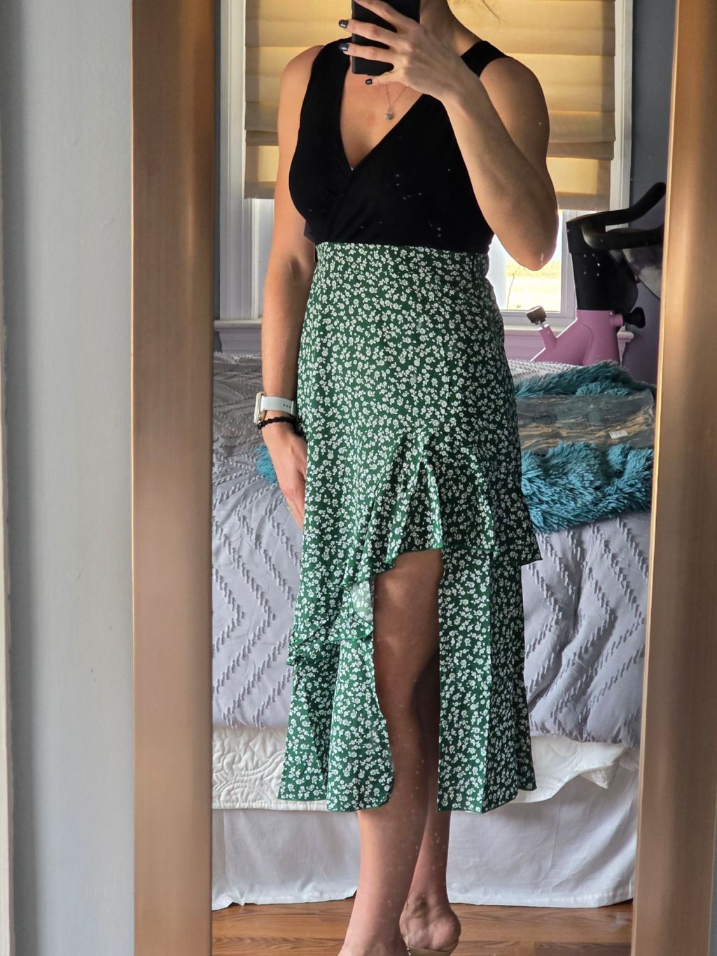 Tall Girl Honest Review: Green Wrap-Style&nbsp;Dress.
