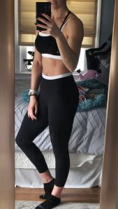 2 Pieces Workout Sets for Women,Seamless Yoga Leggings with Padded Sports Bras,Athletic Matching Outfits,Gym,Casual